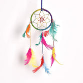 Handmade premium metal dreamcatcher, intricate beadwork and feather detail, Native American-style wall art for home decor or spiritual focus
